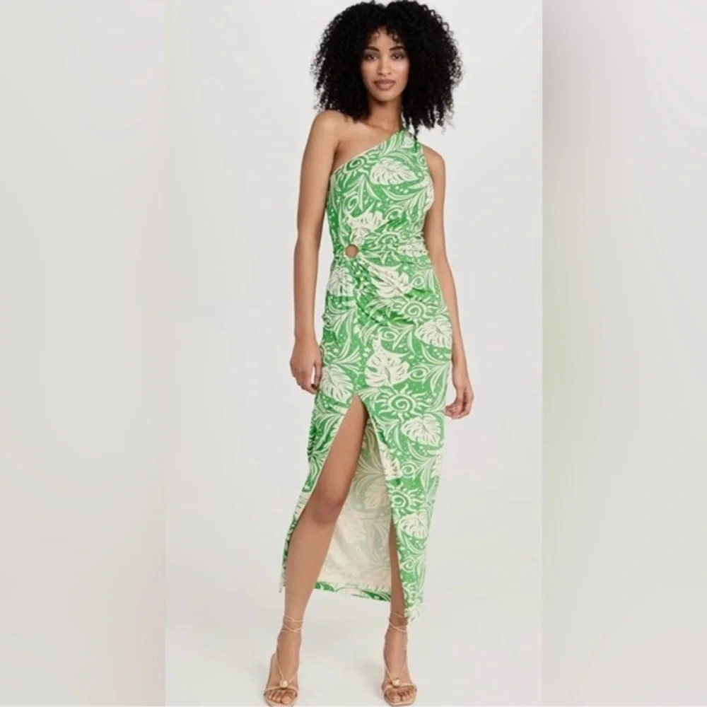 Saylor Kaegan One-Shoulder Dress in Kermit – Size M